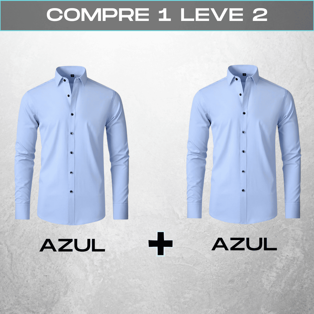 Camisa Social Lisa Anti Amassado - COMPRE 1 LEVE 2