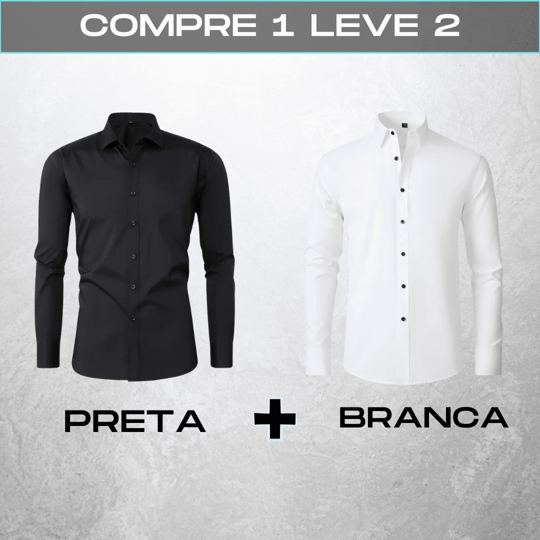 Camisa Social Lisa Anti Amassado - COMPRE 1 LEVE 2