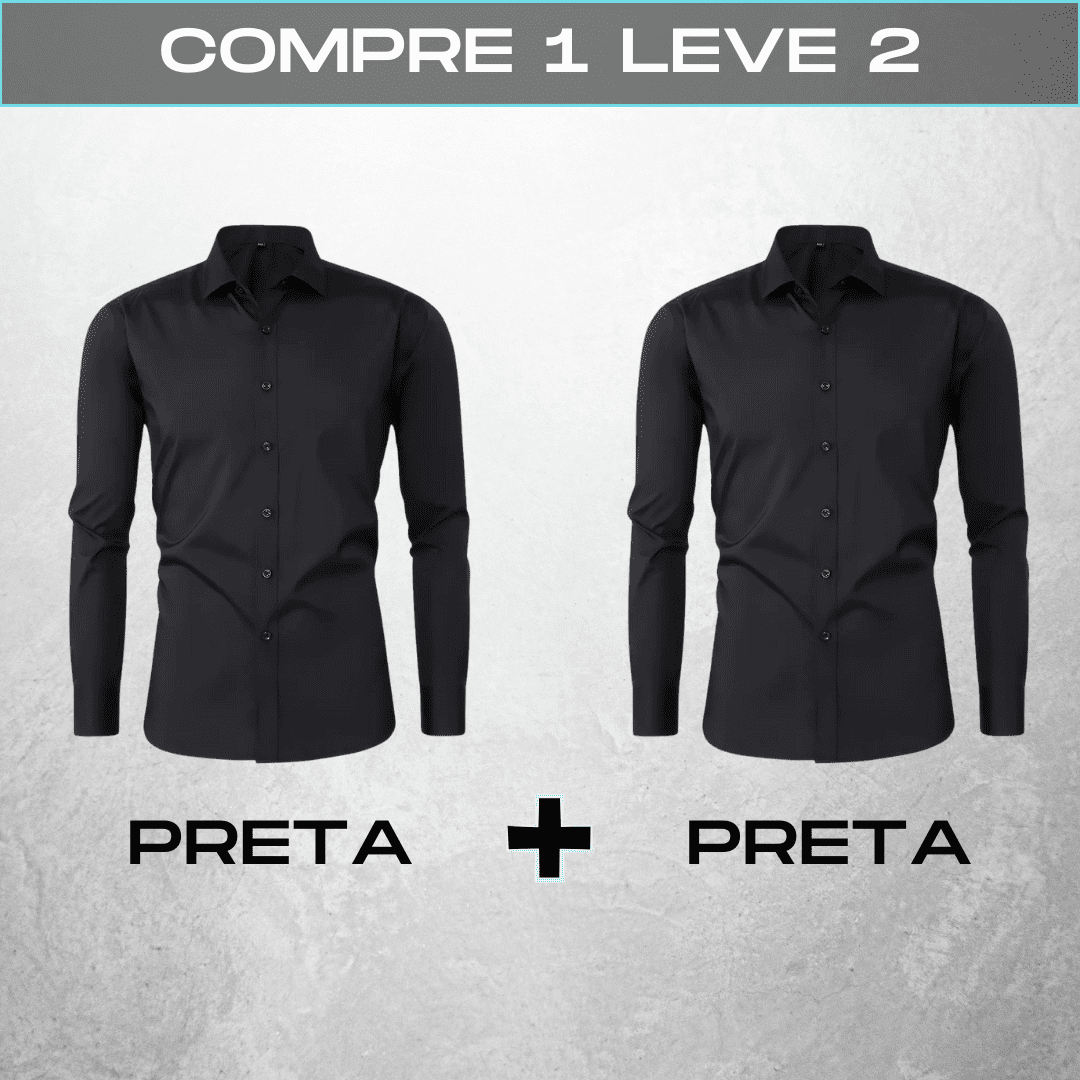 Camisa Social Lisa Anti Amassado - COMPRE 1 LEVE 2