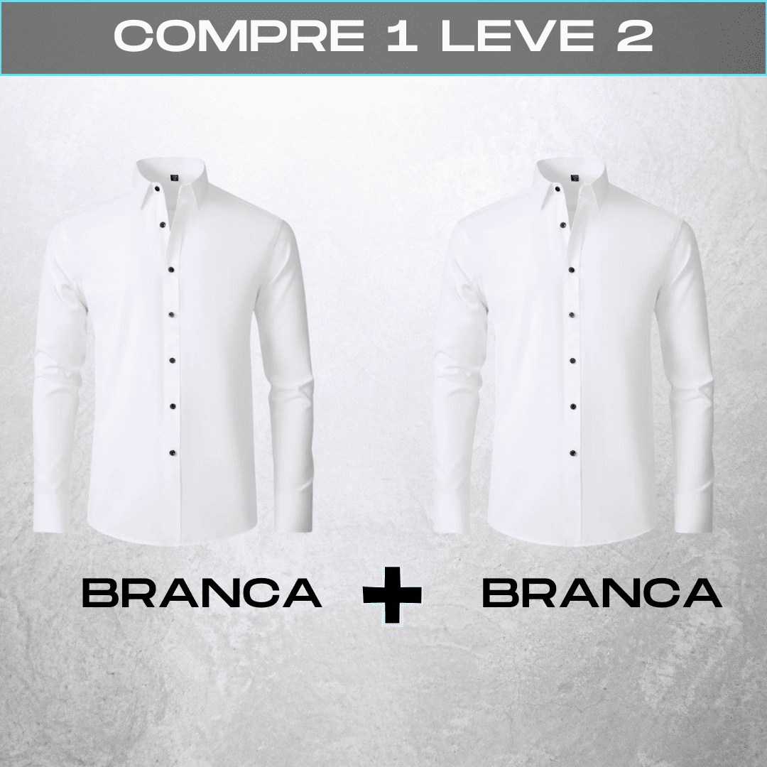 Camisa Social Lisa Anti Amassado - COMPRE 1 LEVE 2