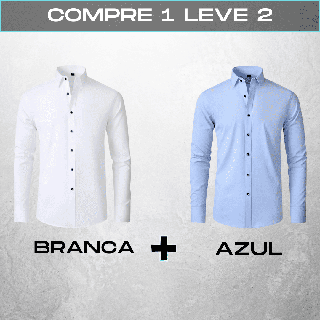 Camisa Social Lisa Anti Amassado - COMPRE 1 LEVE 2