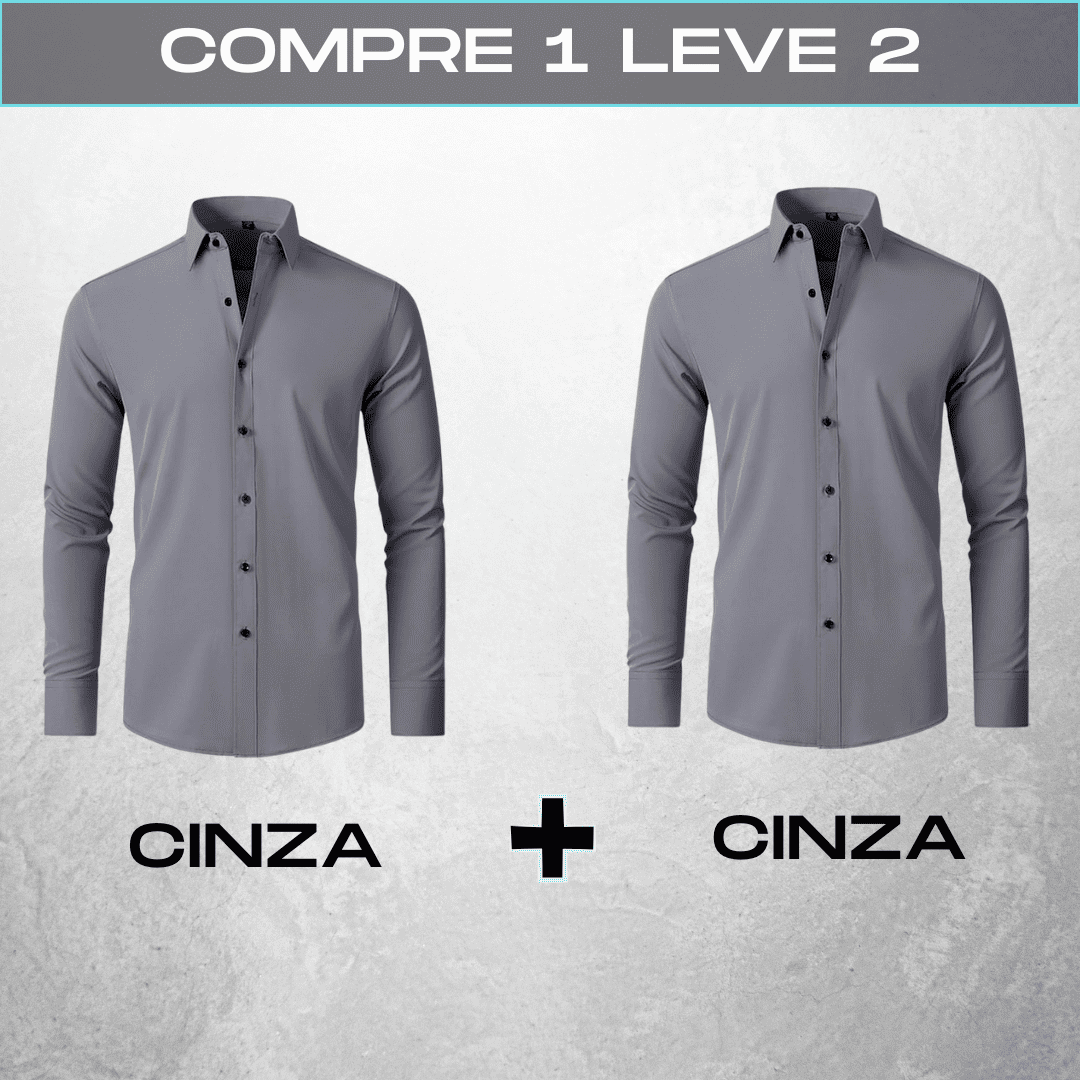 Camisa Social Lisa Anti Amassado - COMPRE 1 LEVE 2